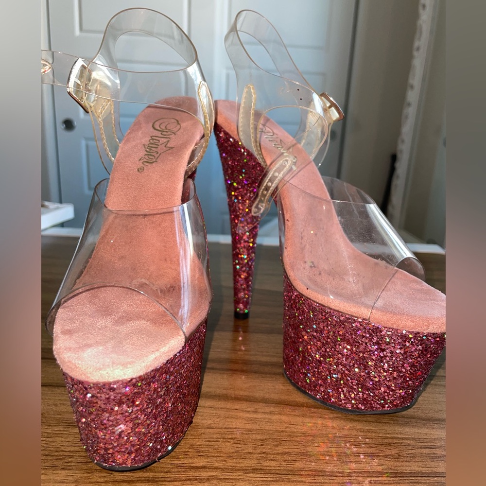Pink Sparkly Please Heels